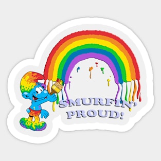 Rainbow Smurf Smurfin' Proud Sticker